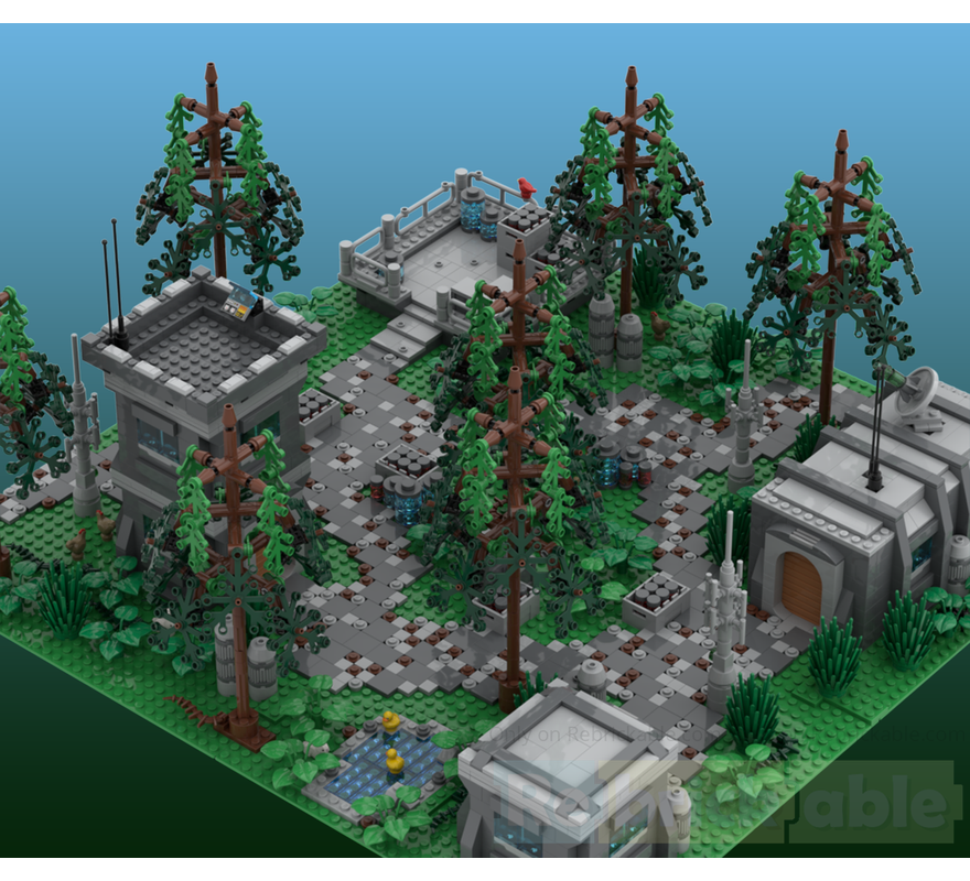 LEGO MOC Endor forest base by LucSoleBricks Rebrickable Build