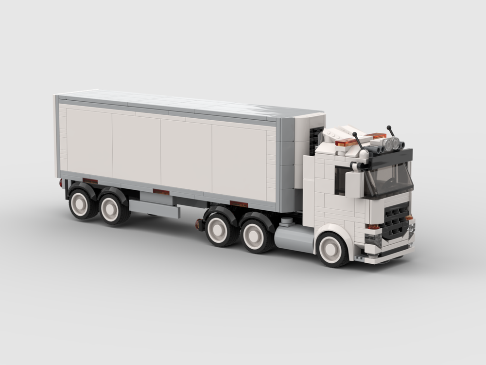 LEGO MOC White truck with trailer by Mrlangejan | Rebrickable - Build ...