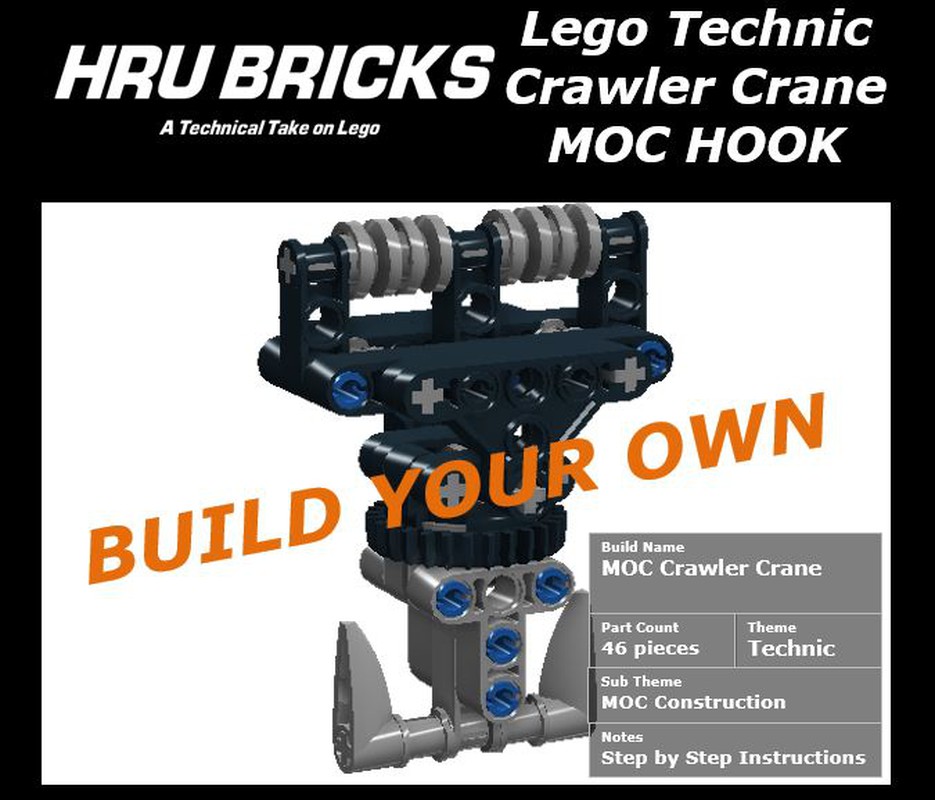 LEGO MOC Heavy Lift Crawler Crane Hook by HRU Bricks