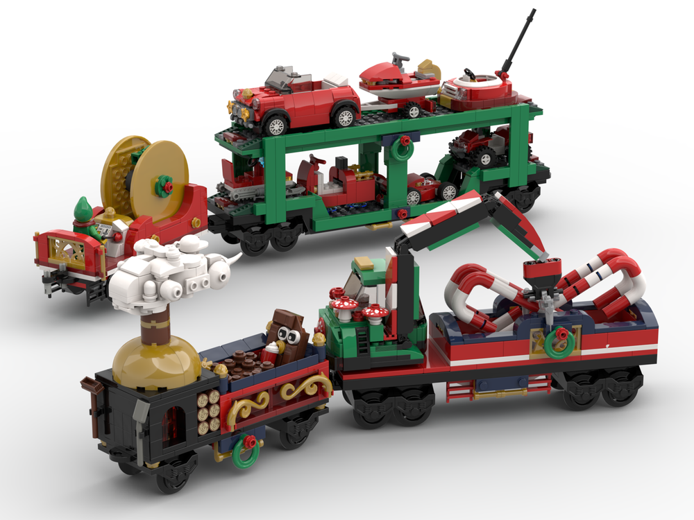 MOC-79236 Wagons Additionnels Pour Train 10254 – Set De 575 Pièces Compatible Lego – Idée Cadeau Génial