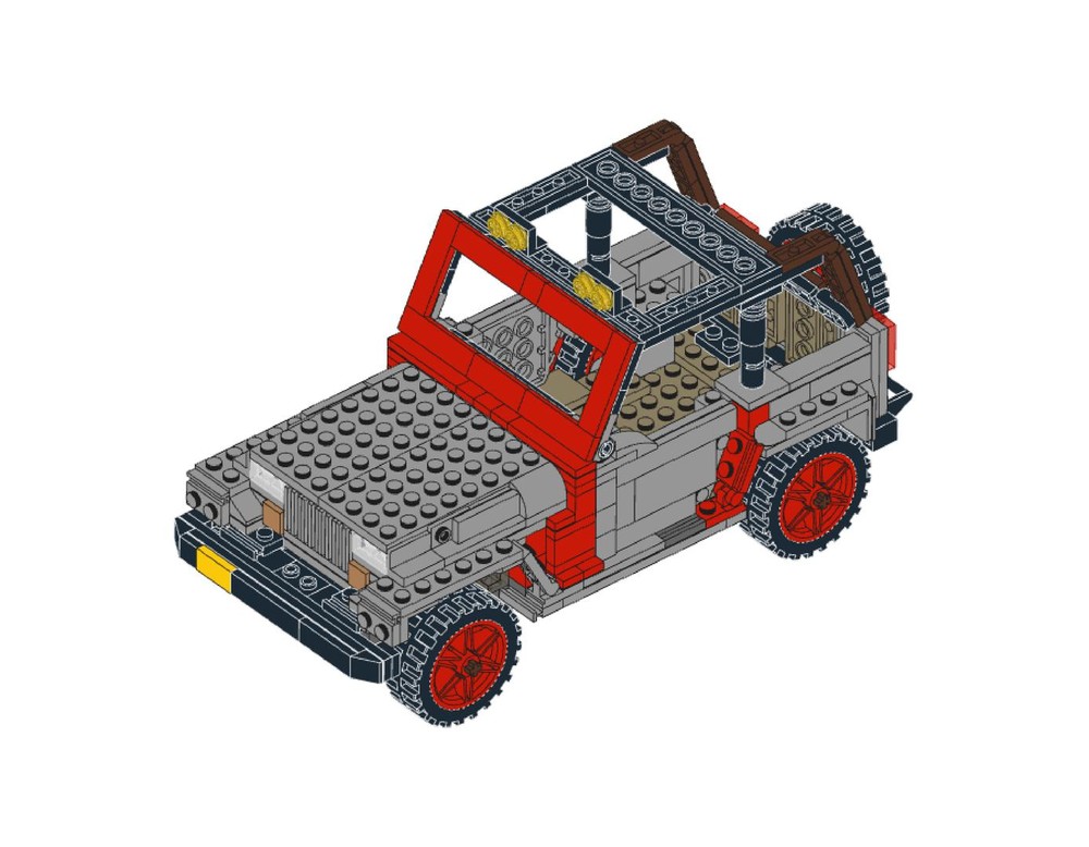 LEGO MOC Jeep YJ Jurassic Park by cocoacao | Rebrickable - Build with LEGO