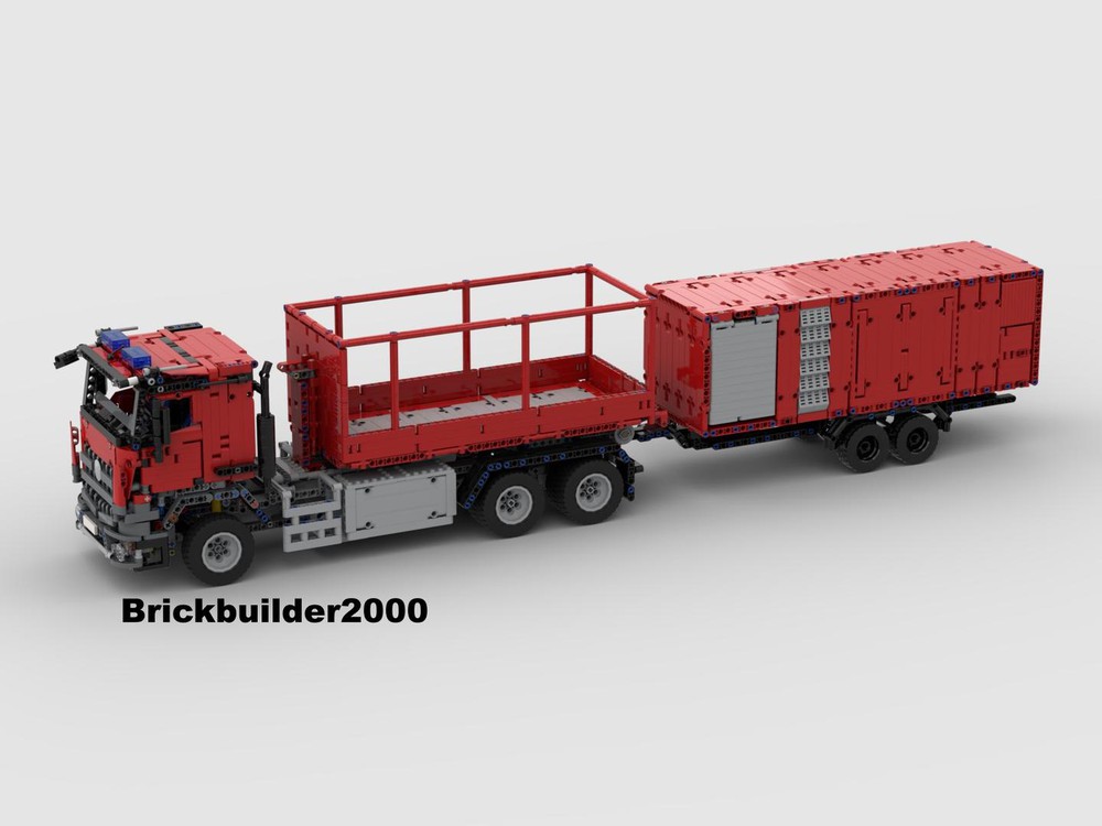 LEGO MOC fire department Hooklift truck with fire dpt. trailer by ...