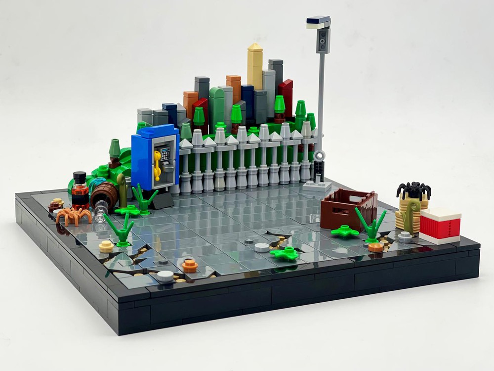 LEGO MOC Abandoned Lot Diorama by IBrickedItUp | Rebrickable - Build ...