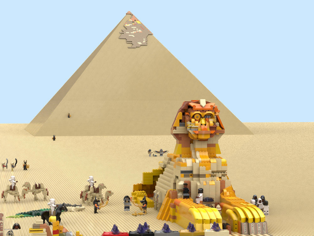 Lego Moc Great Sphinx Of Giza Cvi Huang By Cvi Rebrickable Build With Lego