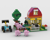 10698 - Small barnhouse with tractor and animals