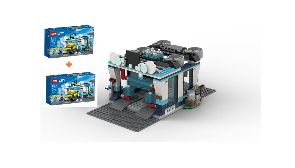 LEGO MOC Modular Car Wash - Modification of 2x Sets 60362 by Sopalin
