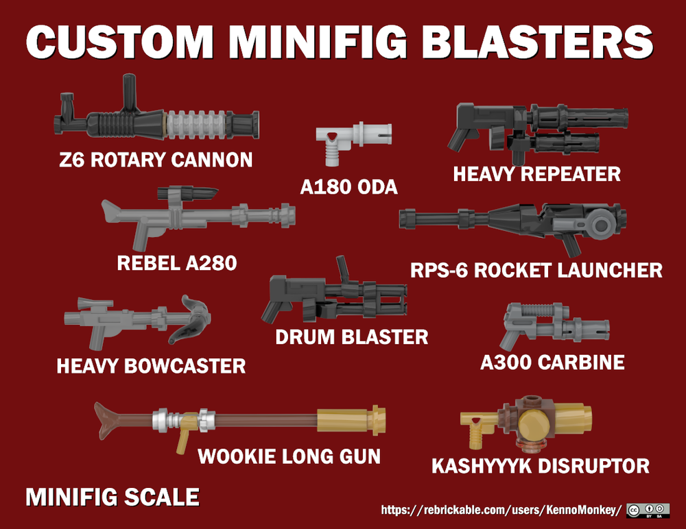 LEGO MOC Custom Minifig Blasters by KennoMonkey | Rebrickable - Build ...