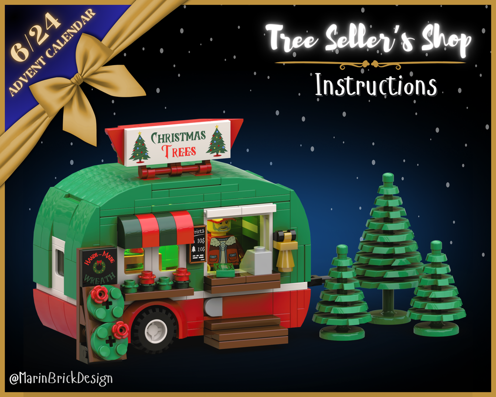 LEGO MOC Lego Christmas Tree Seller Caravan Shop - Winter Village MOC by  marinbrickdesign