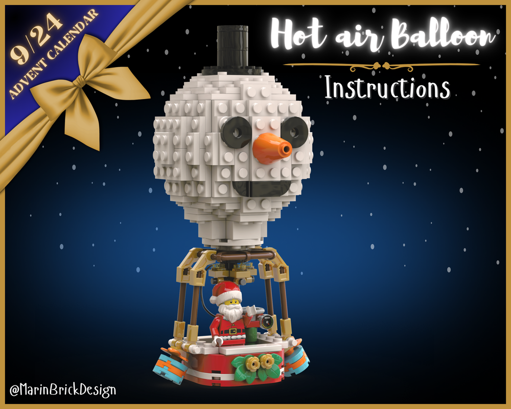 LEGO MOC Lego Christmas Hot Air Balloon Moc Winter village by