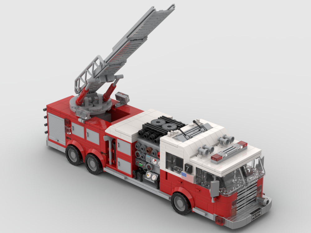 LEGO MOC Ladder Truck by dmeltx | Rebrickable - Build with LEGO