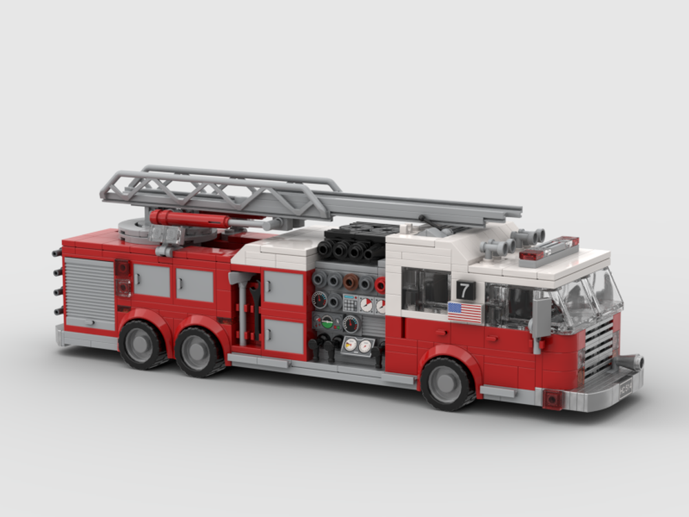 LEGO MOC Ladder Truck by dmeltx | Rebrickable - Build with LEGO