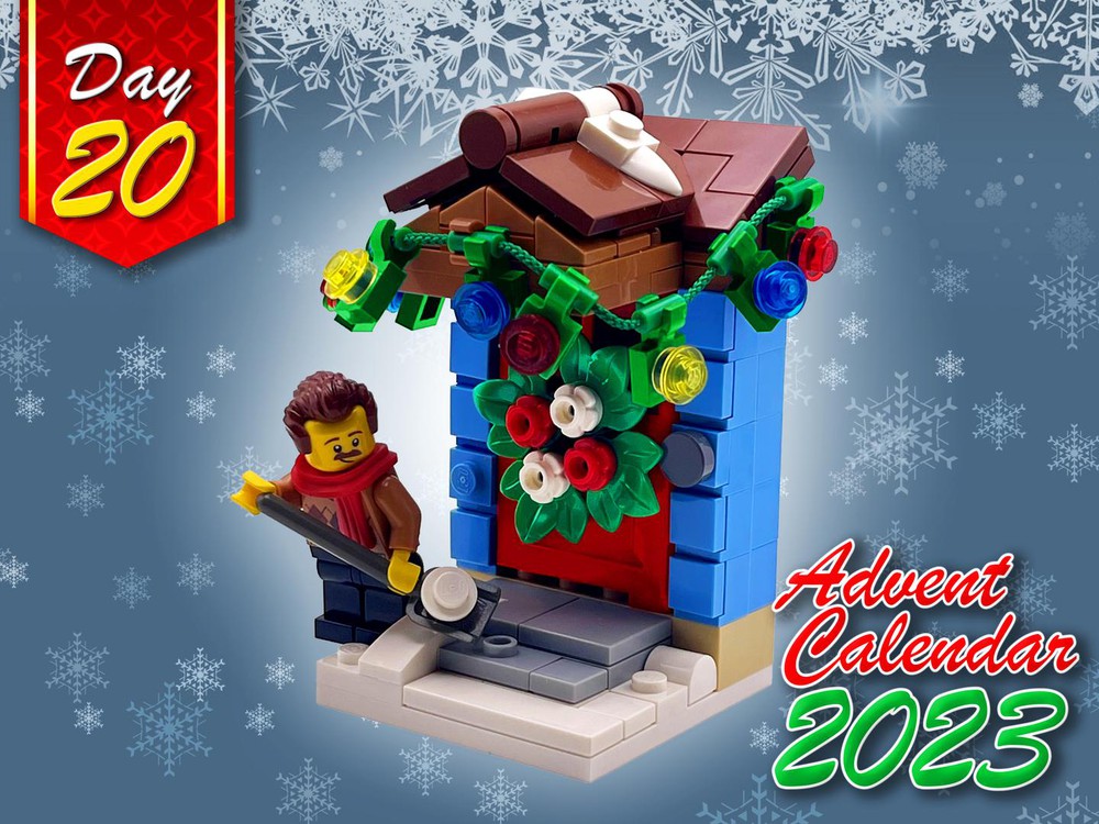 LEGO MOC Advent Calendar Day 20 Christmas Wreath by IBrickedItUp