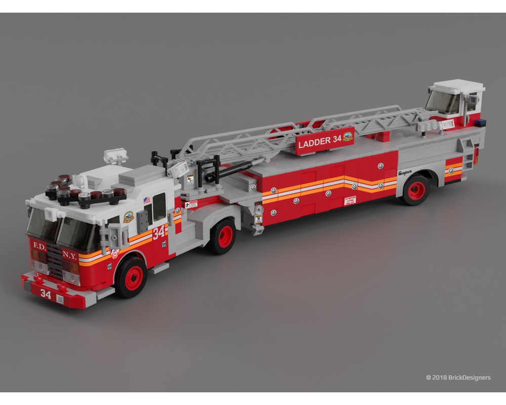 LEGO MOC FDNY Ladder 34 - \