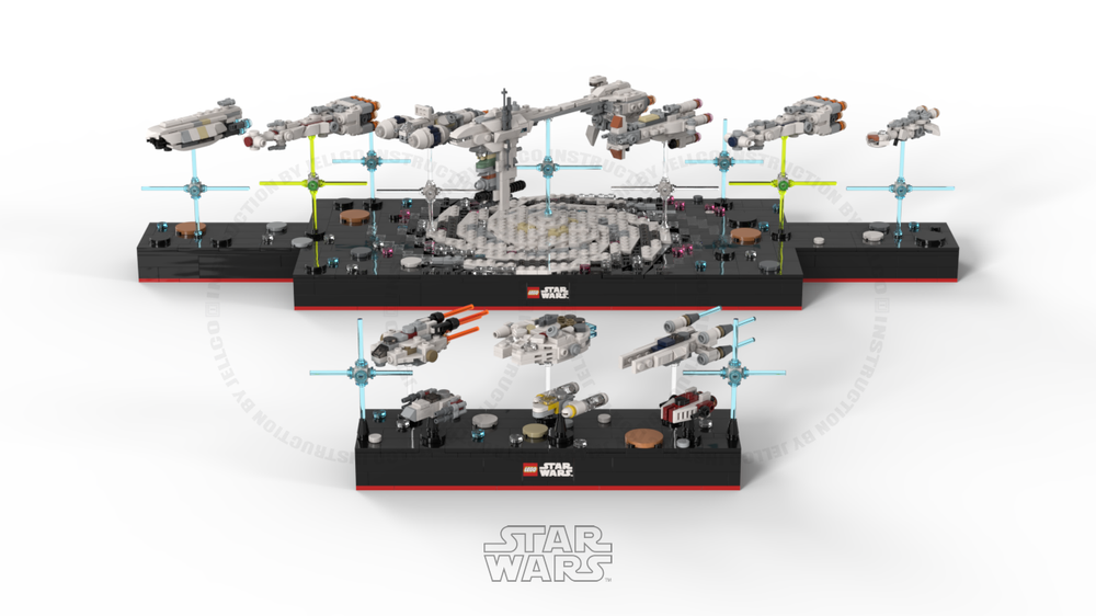 LEGO MOC Micro Diorama Rebel Alliance Fleet 2023 by jellco