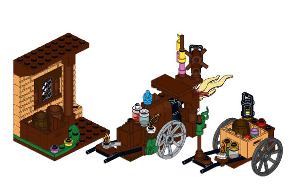 LEGO MOC Medieval Hand Carts by Jonny_Hairface | Rebrickable - Build ...