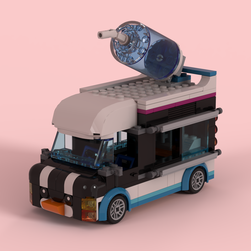 LEGO MOC Penguin Slushy Van 8-Studs Wide by BrickConnectCDN 