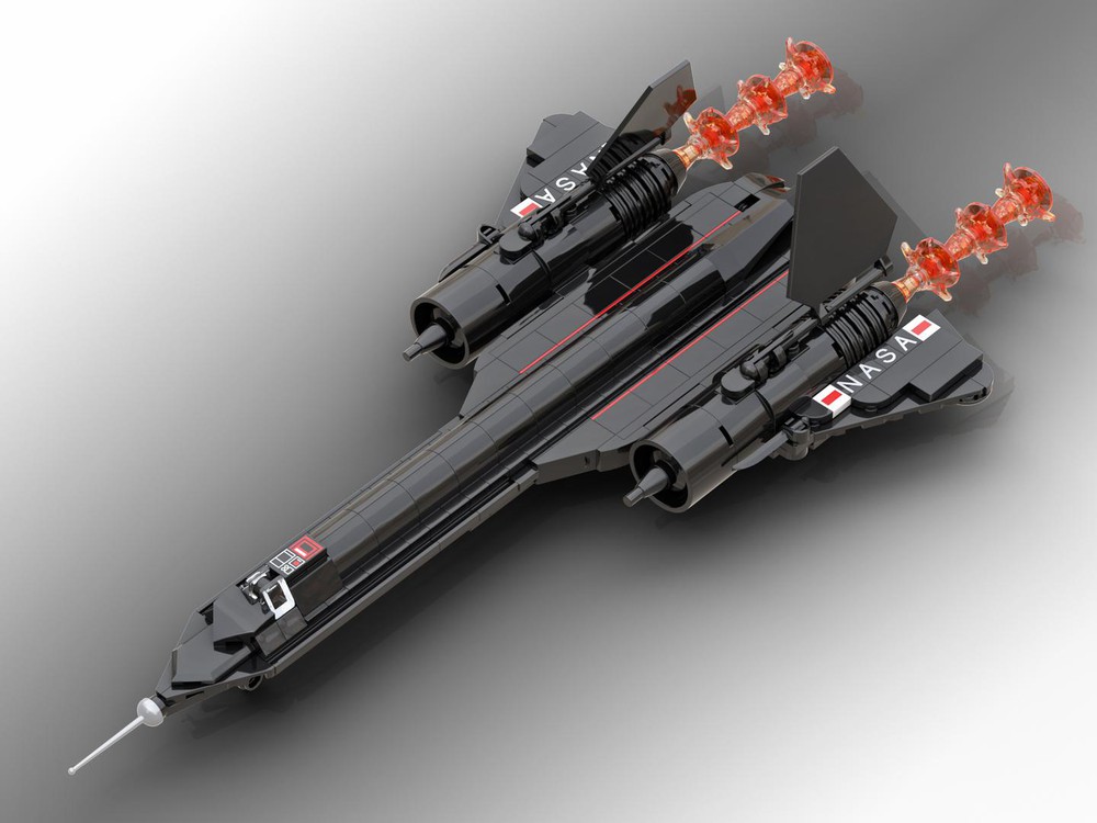 LEGO MOC SR-71 Blackbird NASA version by Thomus_Bean