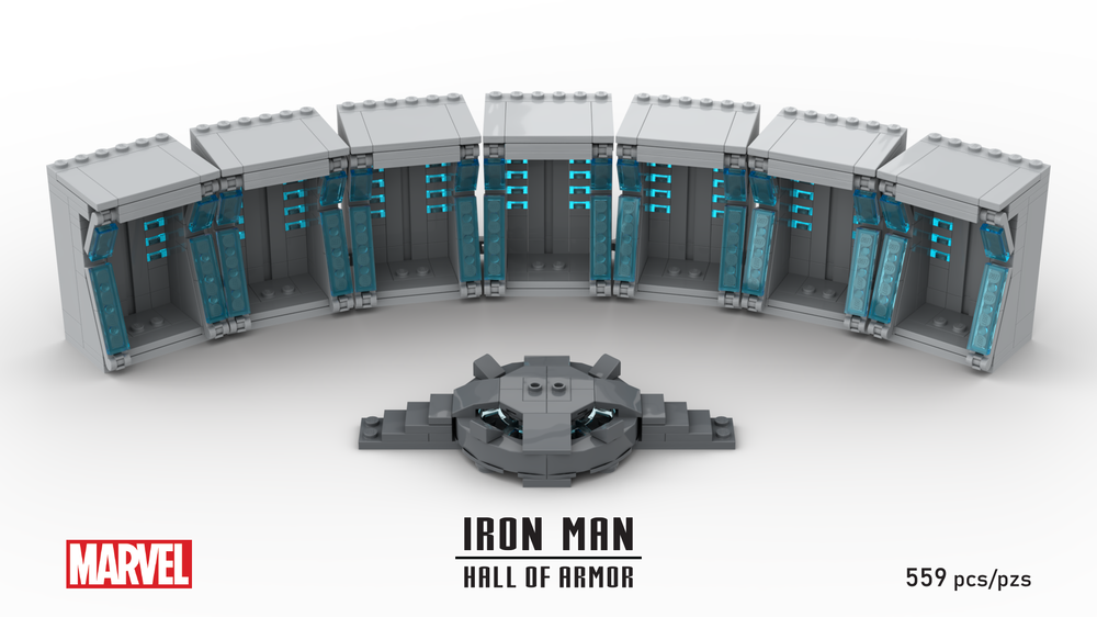 Lego iron man hall of store armor moc