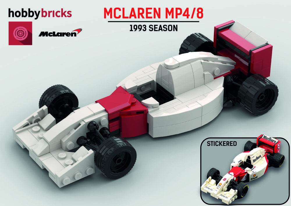 LEGO MOC McLaren MP4/8 - Ayrton Senna - 1993 by HobbyBricks