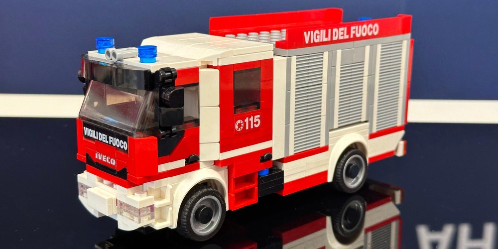 Modellismo Ferroviario - RIETZE 68597 Iveco Magirus DLK32 autoscala Vigili del
