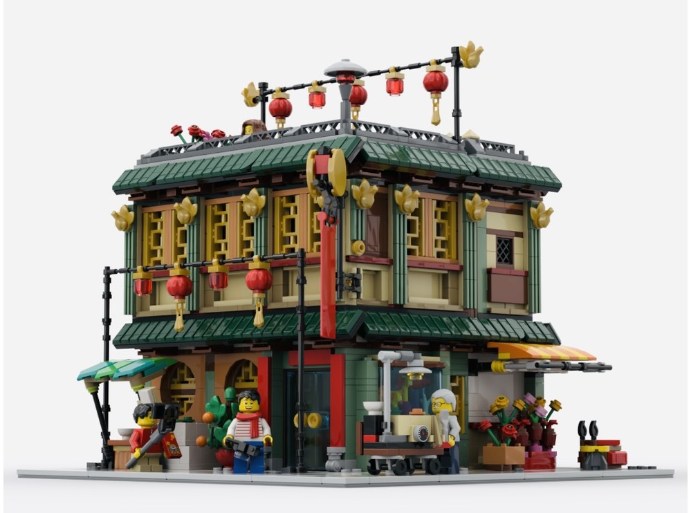 LEGO MOC Chinese Restaurant Modification of Set 80113 by Brick