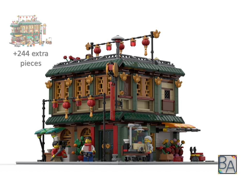 LEGO MOC-168916 Chinese Restaurant - Modification of Set 80113 by Brick ...