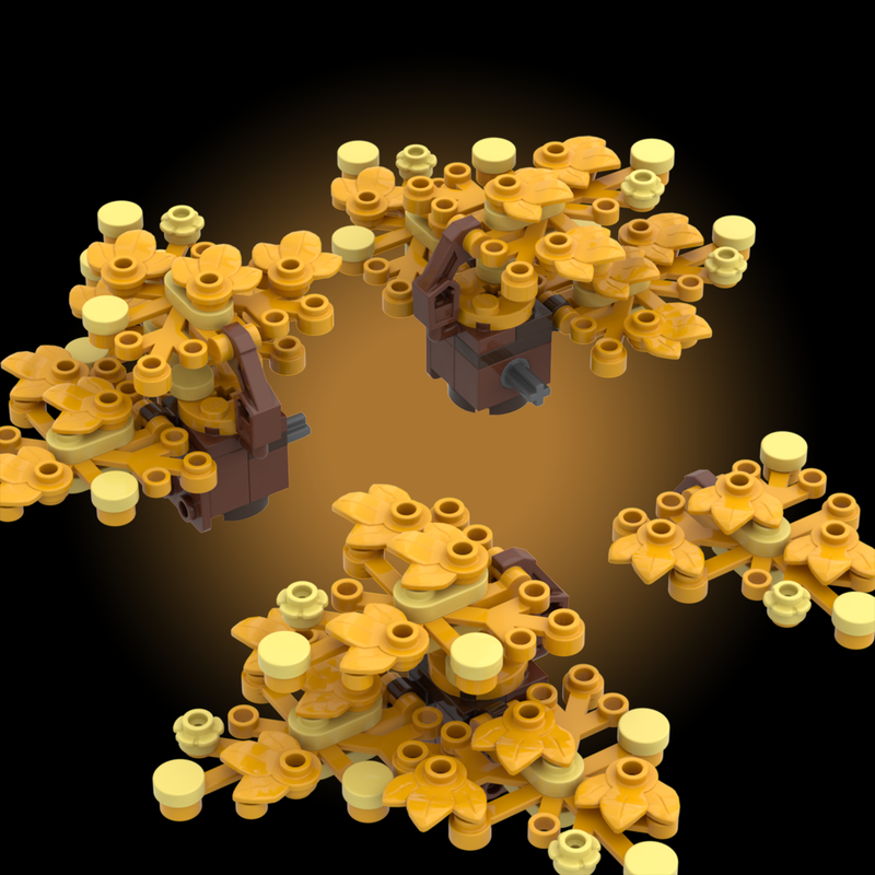 LEGO MOC Bonsai yellow recolor by LucSoleBricks Rebrickable Build