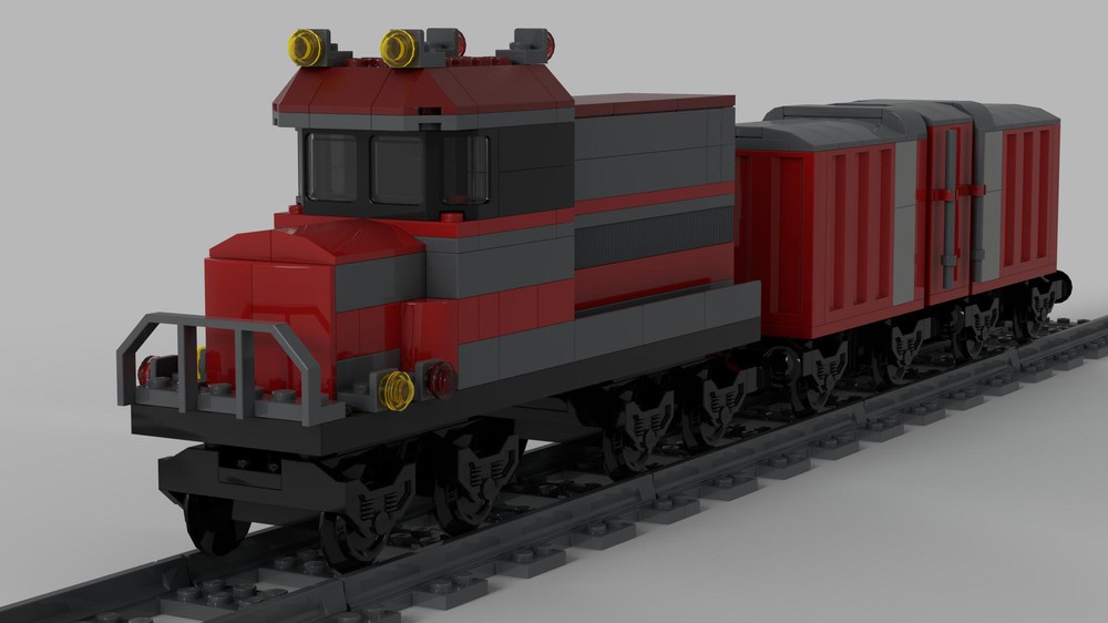 LEGO MOC Little Red Cargo train by Mod123 | Rebrickable - Build with LEGO