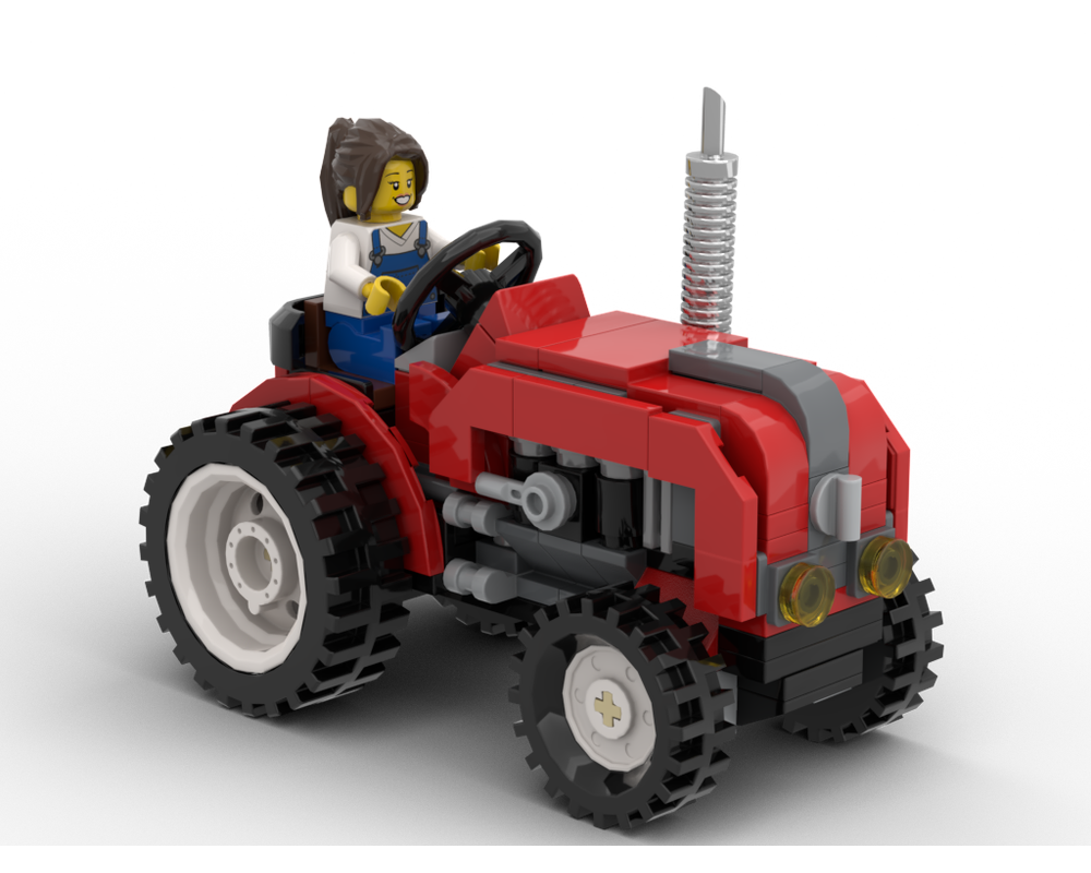 LEGO MOC Tractor Vintage Tractor by MakeorBrick Rebrickable Build with LEGO