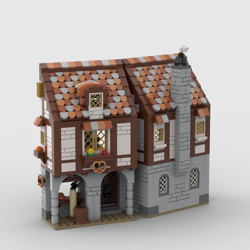 LEGO MOC Medieval Bakery by MidiBricks | Rebrickable - Build with LEGO