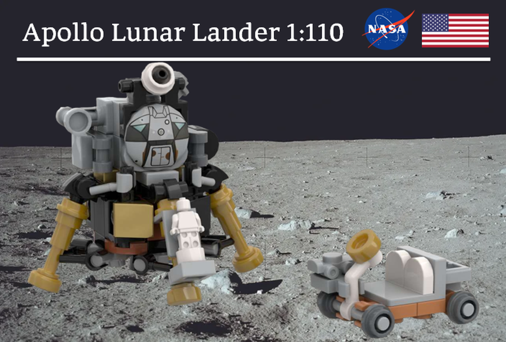 LEGO MOC 1:110 Apollo Lunar Lander by origamitensai | Rebrickable ...