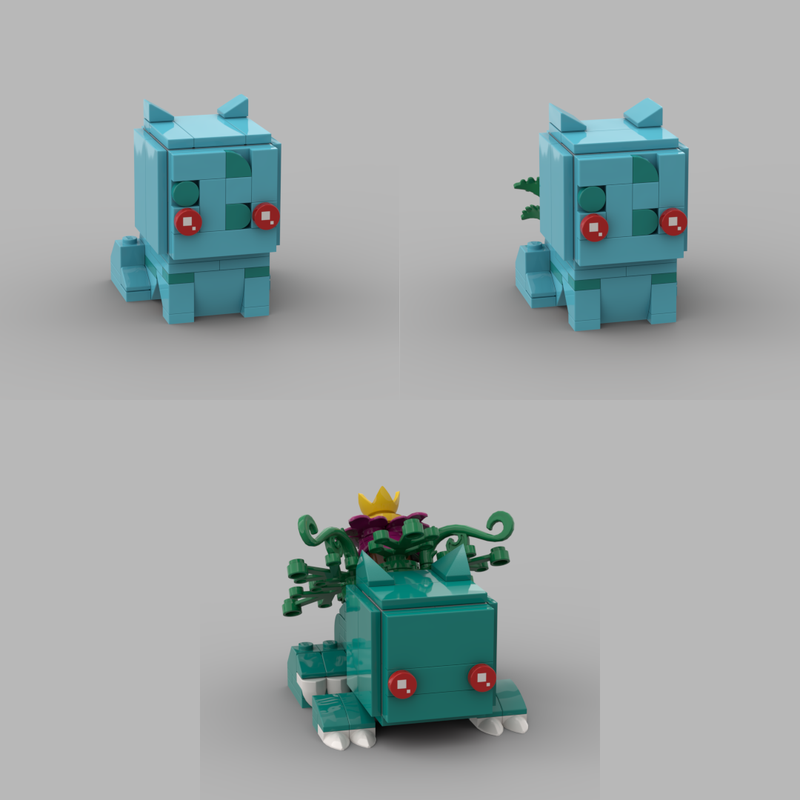 LEGO MOC Bulbasaur Evolution (Pokémon) by herpuderpules Rebrickable