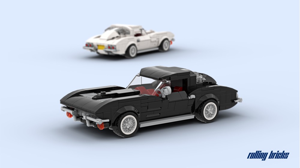 LEGO MOC 1963 Chevrolet Corvette Sting Ray - in 2 colors: black