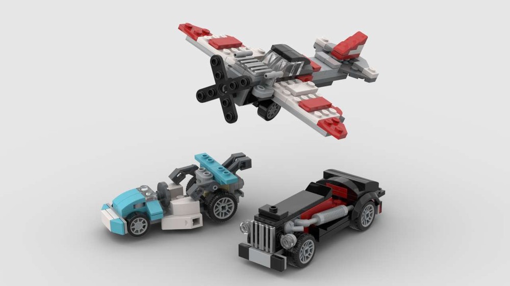 MOC-169969 31146 Hot Rod, Go-Kart, Airplane