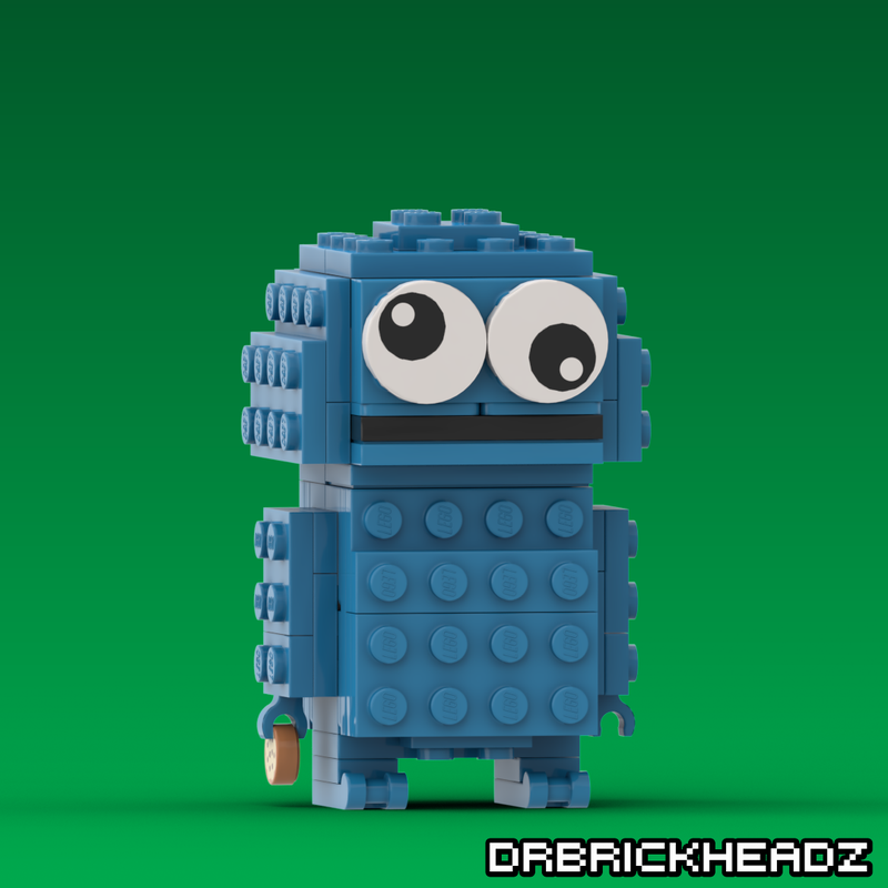 LEGO MOC Cookie Monster Sesame Street Brickheadz by DrBrickheadz