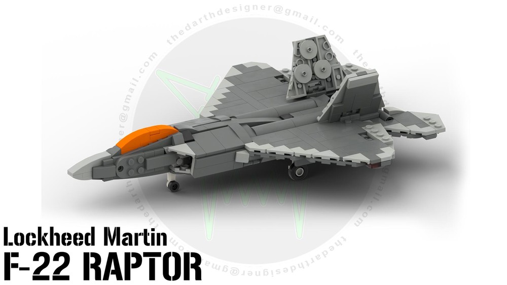 LEGO MOC-170089 F-22 Raptor | Stealth Fighter - 1:70 Scale by ...