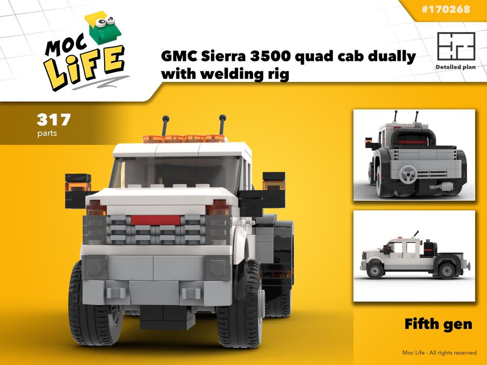 Lego Moc Gmc Sierra 3500 Quad Cab With Welding Rig By Moclife