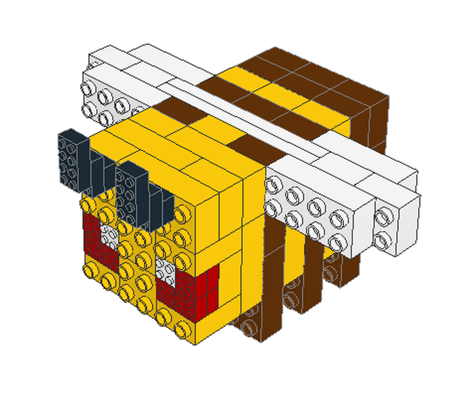 LEGO MOC Minecraft Angry Bee by Kykina | Rebrickable - Build with LEGO