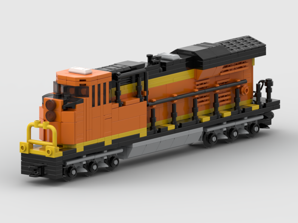 LEGO MOC BNSF GE ES44DC Diesel Locomotive Train - 4 Studs Wide by Andy ...