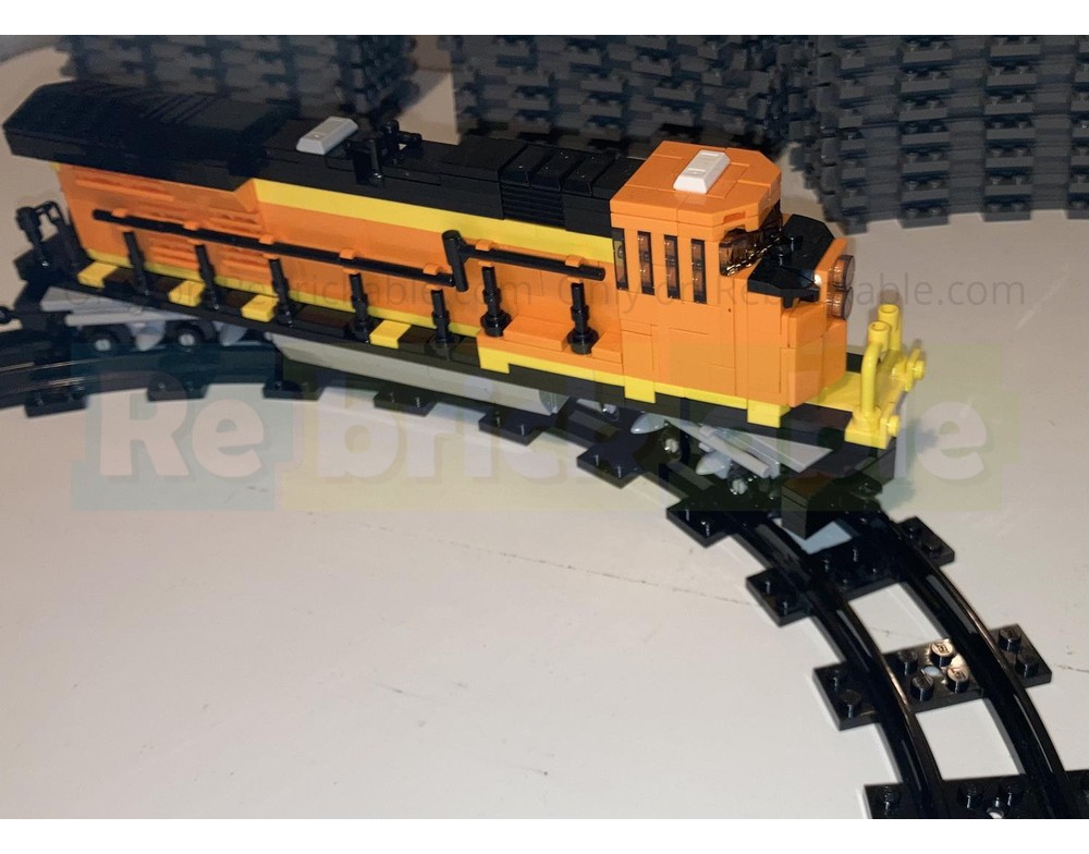 LEGO MOC-170363 4-Wide BNSF GE ES44DC Diesel Locomotive Train by