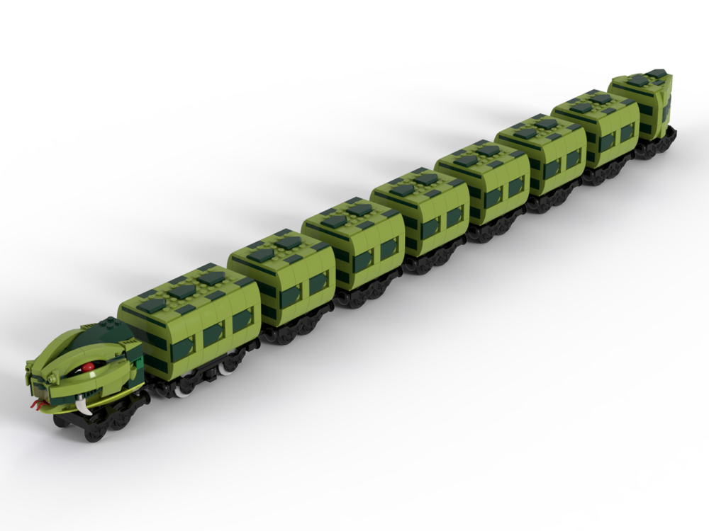 LEGO MOC Snake Train by SpiderFan44 Rebrickable Build with LEGO