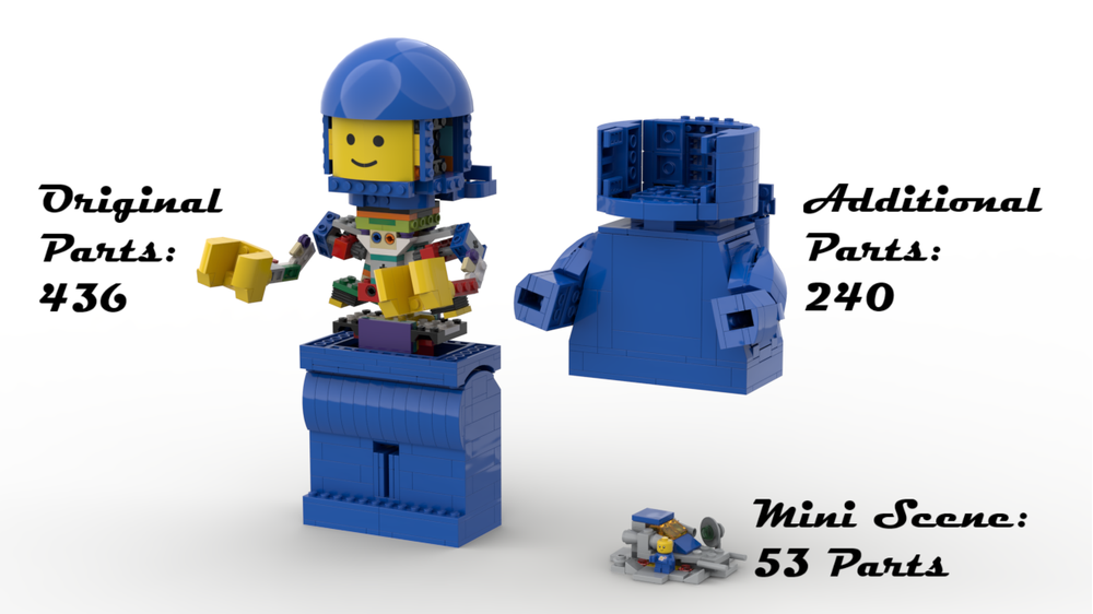 LEGO MOC Up-Scaled Classic Space Minifigure (40649 Mod) by LnSchmtt ...