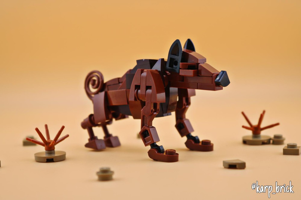 LEGO MOC Brown Wolf - Warg by karp_brick | Rebrickable - Build with LEGO