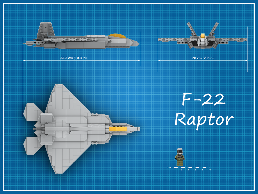 LEGO MOC-171024 F-22 (1/72 scale) by abracada_brick | Rebrickable ...