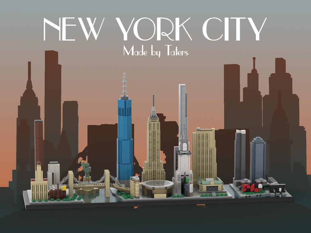 LEGO MOC New York City Skyline by Taters | Rebrickable - Build with LEGO