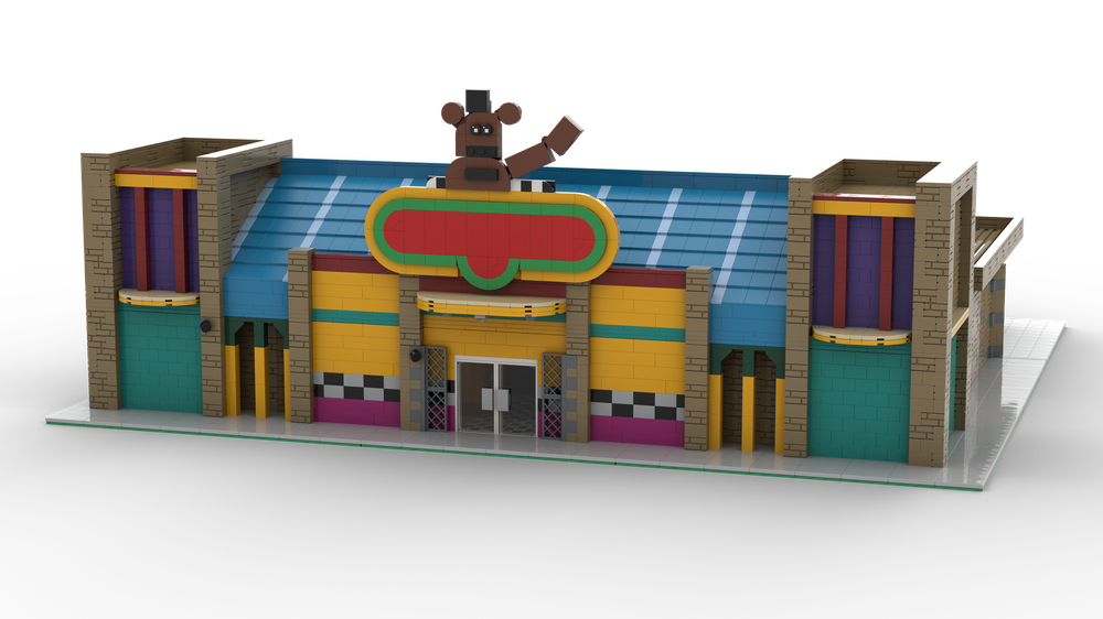 Lego Moc Freddy Fazbears Pizza Place Fnaf Movie Modular Building