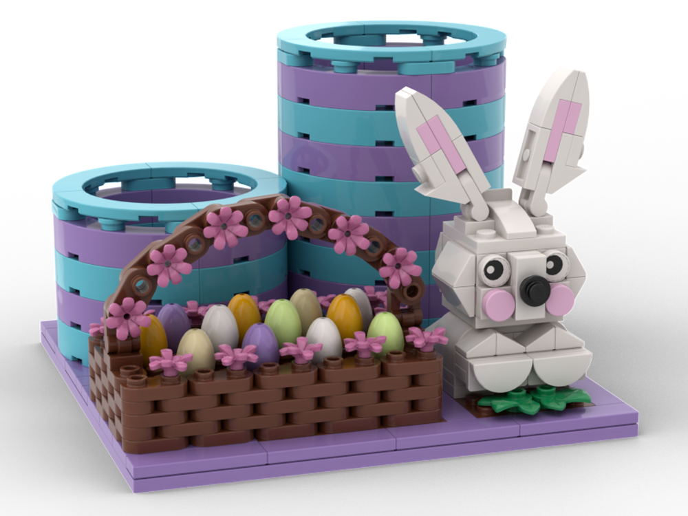 LEGO MOC Pencil Holder Easter by 03janedoe Rebrickable Build with