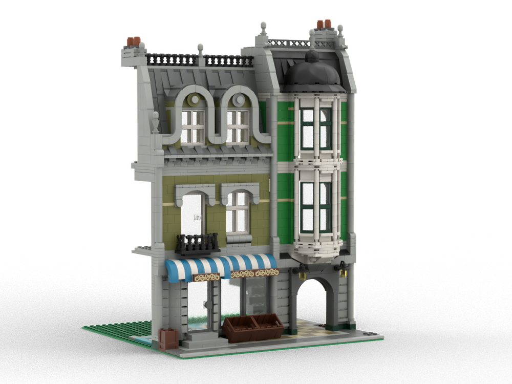 LEGO MOC UNFINISHED Green Grocer New Facade by Jhobbs | Rebrickable ...