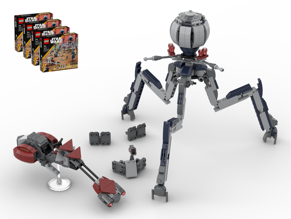 LEGO MOC-171463 Large Octuptarra Droid and Republic Swoop Bike ...