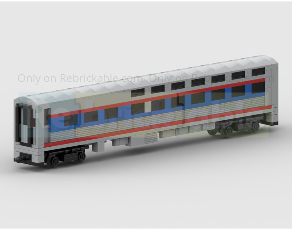 LEGO MOC-171535 Am Trak Silver Meteor Express Train Pack - 4 Studs Wide ...
